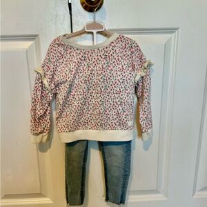 7 for all Mankind Toddler 2T sweatshirt and Jean set
